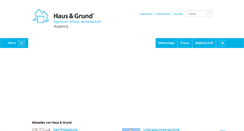Desktop Screenshot of haus-und-grund-augsburg.de